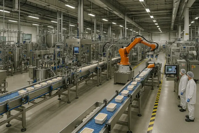 Nettoyage et décontamination d'une ligne de production agroalimentaire automatisée